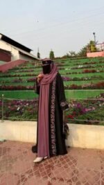 Stylish Modern Embroidery Koti Borka (With Hijab) | আধুনিক স্টাইলিশ কটি বোরকা । MNK SHOP