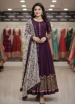Stylish Modern Jorjet Embroidery Party Dress | স্টাইলিশ আধুনিক প্রিমিয়াম জর্জেট ড্রেস । MNK SHOP - Image 2