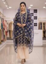 Exclusive Digital Print Organza Three Piece | এক্সক্লুসিভ ডিজিটাল প্রিন্ট স্টাইলিশ অর্গেঞ্জা থ্রি পিস । MNK SHOP - Image 3