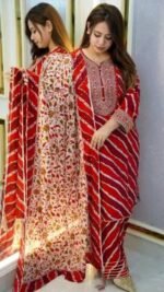 Premium Indian Designer Readymade Three Piece Attire | প্রিমিয়াম ইন্ডিয়ান ডিজাইনার ফ্যাশনেবল থ্রি পিস পোশাক । MNK SHOP - Image 4
