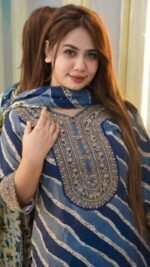 Premium Indian Designer Readymade Three Piece Attire | প্রিমিয়াম ইন্ডিয়ান ডিজাইনার ফ্যাশনেবল থ্রি পিস পোশাক । MNK SHOP - Image 5
