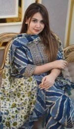 Premium Indian Designer Readymade Three Piece Attire | প্রিমিয়াম ইন্ডিয়ান ডিজাইনার ফ্যাশনেবল থ্রি পিস পোশাক । MNK SHOP - Image 2