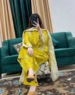 Royal Luxury Dubai Silk Readymade Three Piece Attire | রয়েল লাক্সারি দুবাই সিল্ক প্রিমিয়াম থ্রি পিস কালেকশন পোশাক । MNK SHOP - Image 3