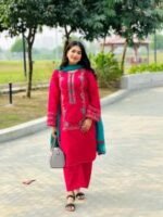 Vibrant Floral Motif Readymade Three Piece Attire | চমৎকার ফ্লোরাল মোটিফ রেডিমেড ৩ পিস পোশাক । MNK SHOP