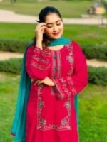 Vibrant Floral Motif Readymade Three Piece Attire | চমৎকার ফ্লোরাল মোটিফ রেডিমেড ৩ পিস পোশাক । MNK SHOP - Image 2
