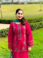 Vibrant Floral Motif Readymade Three Piece Attire | চমৎকার ফ্লোরাল মোটিফ রেডিমেড ৩ পিস পোশাক । MNK SHOP - Image 3
