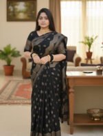 Exclusive Block Japani Silk Skin Print Saree with Blouse Piece | এক্সক্লুসিভ ব্লক স্কিন প্রিন্ট শাড়ি । MNK SHOP - Image 2