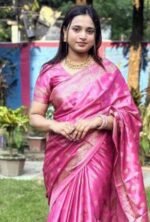 Lightweight Easy Drape Japani Silk Skin Print Saree with Blouse Piece Wear | হালকা ও আরামদায়ক মেয়েদের জাপানি শাড়ি ওয়্যার । MNK SHOP - Image 4