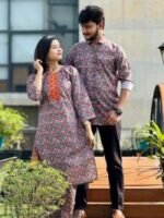 Indian Designer Premium Shirt Three Piece Couple Set | ইন্ডিয়ান ডিজাইনার প্রিমিয়াম কাপল পোশাক । MNK SHOP - Image 16