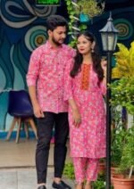 Indian Designer Premium Shirt Three Piece Couple Set | ইন্ডিয়ান ডিজাইনার প্রিমিয়াম কাপল পোশাক । MNK SHOP - Image 8