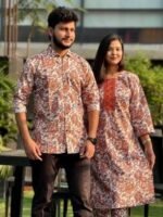Indian Designer Premium Shirt Three Piece Couple Set | ইন্ডিয়ান ডিজাইনার প্রিমিয়াম কাপল পোশাক । MNK SHOP - Image 9