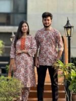 Indian Designer Premium Shirt Three Piece Couple Set | ইন্ডিয়ান ডিজাইনার প্রিমিয়াম কাপল পোশাক । MNK SHOP - Image 18