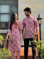 Indian Designer Premium Shirt Three Piece Couple Set | ইন্ডিয়ান ডিজাইনার প্রিমিয়াম কাপল পোশাক । MNK SHOP - Image 6