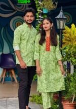 Indian Designer Premium Shirt Three Piece Couple Set | ইন্ডিয়ান ডিজাইনার প্রিমিয়াম কাপল পোশাক । MNK SHOP - Image 12