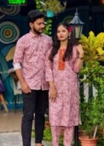Indian Designer Premium Shirt Three Piece Couple Set | ইন্ডিয়ান ডিজাইনার প্রিমিয়াম কাপল পোশাক । MNK SHOP - Image 15