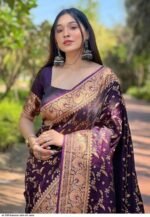 Sophisticated Japani Silk Skin Print Saree with Blouse Piece Wear | সোফিস্টিকেটেড স্কিন প্রিন্ট শাড়ি ওয়্যার । MNK SHOP - Image 3