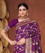 Sophisticated Japani Silk Skin Print Saree with Blouse Piece Wear | সোফিস্টিকেটেড স্কিন প্রিন্ট শাড়ি ওয়্যার । MNK SHOP - Image 2