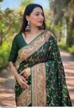 Sophisticated Japani Silk Skin Print Saree with Blouse Piece Wear | সোফিস্টিকেটেড স্কিন প্রিন্ট শাড়ি ওয়্যার । MNK SHOP - Image 6