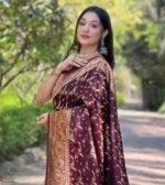 Sophisticated Japani Silk Skin Print Saree with Blouse Piece Wear | সোফিস্টিকেটেড স্কিন প্রিন্ট শাড়ি ওয়্যার । MNK SHOP - Image 7