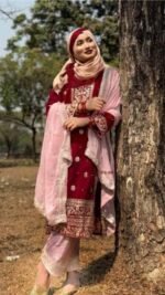 Exclusive Digital Print Soft Jorjet With sequence embroidery Three Piece | এক্সক্লুসিভ ডিজিটাল প্রিন্ট স্টাইলিশ জর্জেট থ্রি পিস । MNK SHOP - Image 3