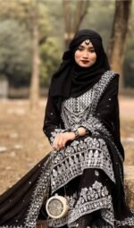 Gorgeous Festival Special Soft Jorjet With sequence embroidery Three Piece | গর্জিয়াস উৎসব স্পেশাল ফ্যাশনেবল জর্জেট থ্রি পিস । MNK SHOP - Image 2