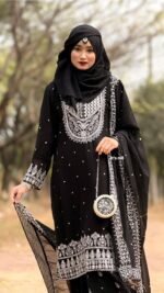 Chic Ready-to-Wear Soft Jorjet With sequence embroidery Three Piece | স্টাইলিশ রেডিমেড লুক নতুন ডিজাইনের থ্রি পিস । MNK SHOP - Image 3