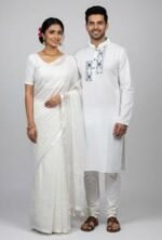Royal Heritage Style Premium Saree Panjabi Couple Dress | রয়েল হেরিটেজ স্টাইল ফ্যাশনেবল কাপল পোশাক । MNK SHOP - Image 13