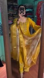Exclusive Digital Print Readymade Embroidery Cotton Three Piece | এক্সক্লুসিভ ডিজিটাল প্রিন্ট কটন থ্রি পিস । MNK SHOP - Image 3