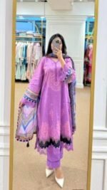 Premium Indian Designer Digital Print Three Piece Wear | প্রিমিয়াম ইন্ডিয়ান ডিজাইনার নারীদের ফ্যাশন ড্রেস ওয়্যার । MNK SHOP - Image 2