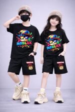 Trendy Mash Fabric Drop Shoulder Baby TShirt and Pant Set | ম্যশ ফেব্রিক ট্রেন্ডি বাচ্চাদের পোশাক । MNK SHOP - Image 2
