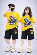 Deluxe Urban Fashion Drop Shoulder Baby TShirt and Pant Set Wear | ডেলুক্স আর্বান ফ্যাশন বেবি পোশাক সেট ওয়্যার । MNK SHOP - Image 13