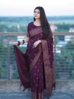 Deluxe Premium Quality Japani Silk Saree with Blouse Piece Wear | ডেলুক্স প্রিমিয়াম কোয়ালিটি শাড়ির নতুন ডিজাইন ওয়্যার । MNK SHOP - Image 2