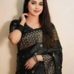 Rich Benaroshi Texture Japani Silk Saree with Blouse Piece Attire | অভিজাত বেনারসী টেক্সচার সুন্দর সিল্ক কালেকশন পোশাক । MNK SHOP - Image 8