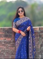Deluxe Premium Quality Japani Silk Saree with Blouse Piece Selection | ডেলুক্স কোয়ালিটি নতুন প্রিমিয়াম শাড়ি সিলেকশন । MNK SHOP - Image 3