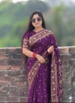 Deluxe Premium Quality Japani Silk Saree with Blouse Piece Selection | ডেলুক্স কোয়ালিটি নতুন প্রিমিয়াম শাড়ি সিলেকশন । MNK SHOP - Image 4