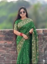 Deluxe Premium Quality Japani Silk Saree with Blouse Piece Selection | ডেলুক্স কোয়ালিটি নতুন প্রিমিয়াম শাড়ি সিলেকশন । MNK SHOP - Image 2