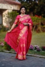 Rich Benaroshi Texture Japani Silk Saree with Blouse Piece Selection | অভিজাত বেনারসী টেক্সচার সিল্ক শাড়ির কালেকশন সিলেকশন । MNK SHOP - Image 11