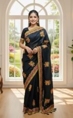 Soft Kashmeri Katan Saree, নরম কাশমেরি কাতান শাড়ি। MNK SHOP - Image 2