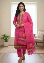 Ultra Soft Breathable Fabric Block Print Three Piece | নরম আরামদায়ক ফেব্রিক ফ্যাশন থ্রি পিস । MNK SHOP - Image 12