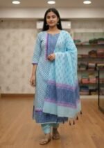 Ultra Soft Breathable Fabric Block Print Three Piece | নরম আরামদায়ক ফেব্রিক ফ্যাশন থ্রি পিস । MNK SHOP - Image 8