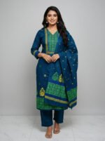 Attractive Set Block Print Three Piece Wear | আকর্ষণীয় সেট ক্যাজুয়াল থ্রি পিস ওয়্যার । MNK SHOP - Image 6