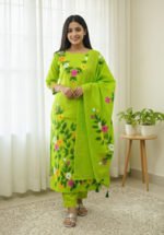 Ultra Soft Breathable Fabric Block Print Three Piece Wear | নরম আরামদায়ক ফেব্রিক নারীদের ফ্যাশন ওয়্যার । MNK SHOP - Image 2