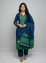 Ultra Soft Breathable Fabric Block Print Three Piece Wear | নরম আরামদায়ক ফেব্রিক নারীদের ফ্যাশন ওয়্যার । MNK SHOP - Image 4