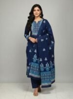 Ultra Soft Breathable Fabric Block Print Three Piece Wear | নরম আরামদায়ক ফেব্রিক নারীদের ফ্যাশন ওয়্যার । MNK SHOP - Image 5