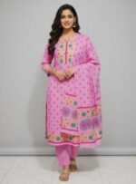 Ultra Soft Breathable Fabric Block Print Three Piece Wear | নরম আরামদায়ক ফেব্রিক নারীদের ফ্যাশন ওয়্যার । MNK SHOP - Image 7