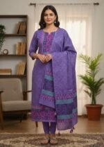 Ultra Soft Breathable Fabric Block Print Three Piece Wear | নরম আরামদায়ক ফেব্রিক নারীদের ফ্যাশন ওয়্যার । MNK SHOP - Image 11