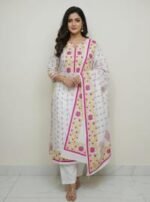 Ultra Soft Breathable Fabric Block Print Three Piece Wear | নরম আরামদায়ক ফেব্রিক নারীদের ফ্যাশন ওয়্যার । MNK SHOP - Image 2