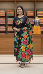 Aesthetic Traditional Style Block Print Three Piece Wear | নান্দনিক ট্রেডিশনাল স্টাইল ফ্যাশনেবল সেট ওয়্যার । MNK SHOP - Image 3