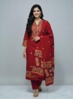 Sophisticated Party Outfit Block Print Three Piece Outfit | সোফিস্টিকেটেড পার্টি আউটফিট ফ্যাশন কালেকশন আউটফিট । MNK SHOP - Image 2