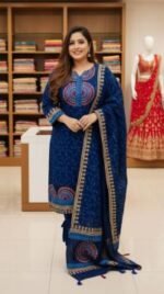 Sophisticated Party Outfit Block Print Three Piece Outfit | সোফিস্টিকেটেড পার্টি আউটফিট ফ্যাশন কালেকশন আউটফিট । MNK SHOP - Image 13
